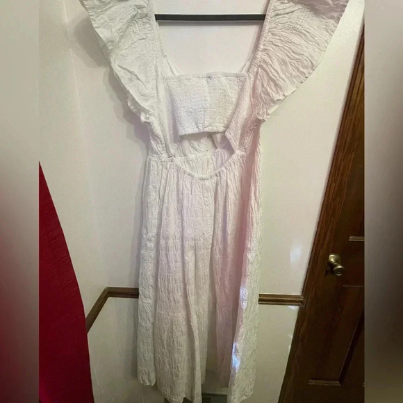 Universal Thread white eyelet dress with cut out bodice XXL - Picture 2 of 4